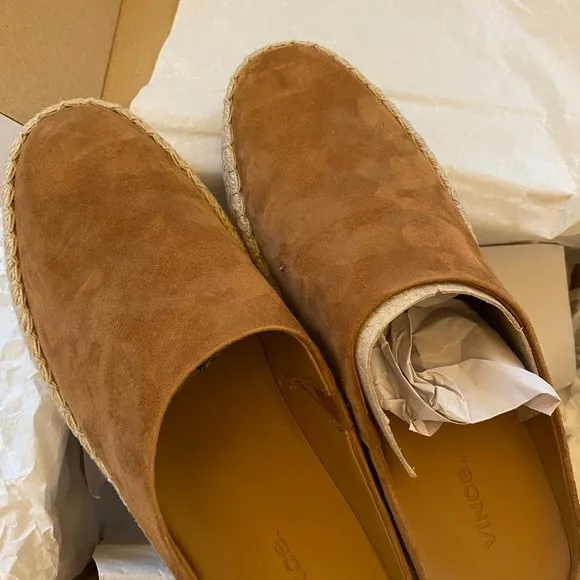 Vince, Brown Espadrille Slip-On Shoes