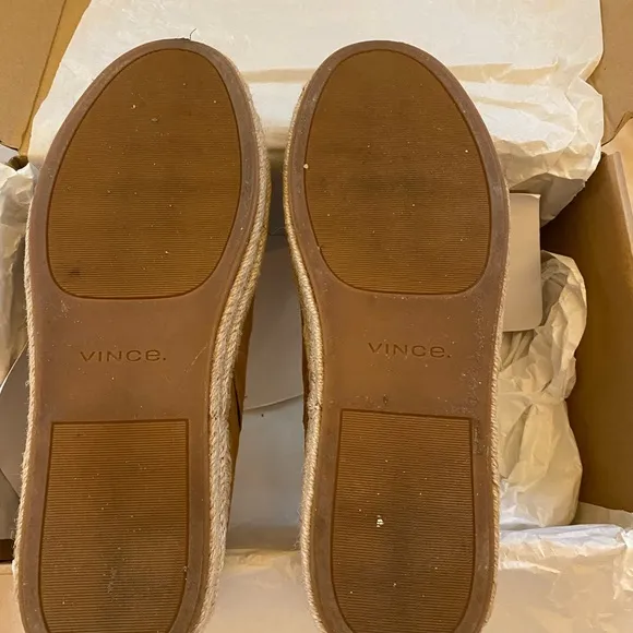 Vince, Brown Espadrille Slip-On Shoes