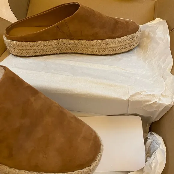 Vince, Brown Espadrille Slip-On Shoes