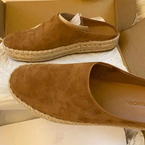 Vince, Brown Espadrille Slip-On Shoes