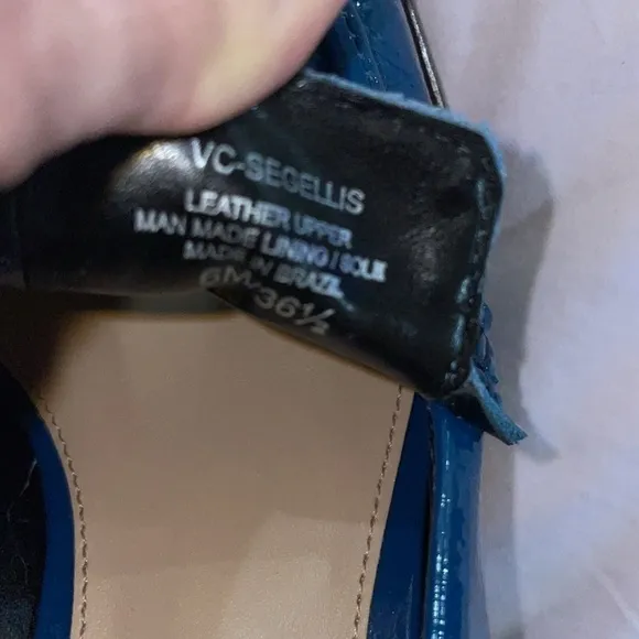 Vince Camuto Blue Patent Loafers