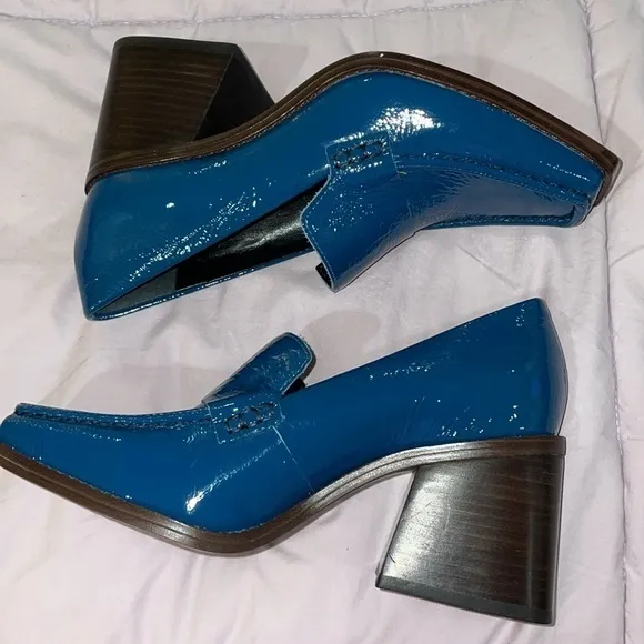 Vince Camuto Blue Patent Loafers