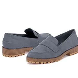 Vince Camuto Golinda Flat Blue Suede Loafers Size 10. Medium EUC