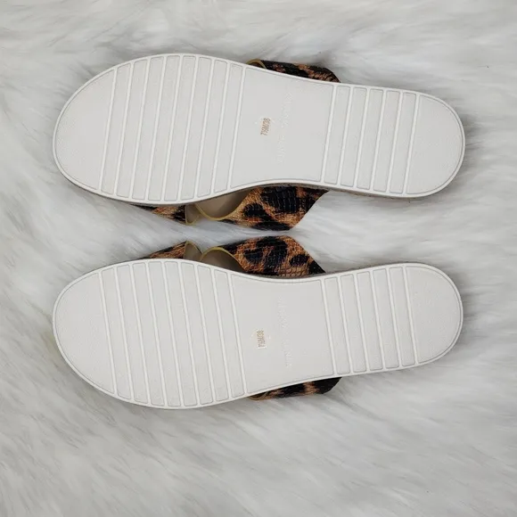 Vince Camuto Rickert Slide Sandals Leopard Print