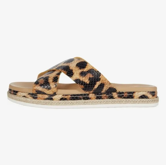 Vince Camuto Rickert Slide Sandals Leopard Print