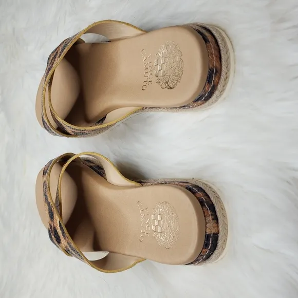 Vince Camuto Rickert Slide Sandals Leopard Print