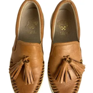 Vince Camuto Tan Loafers Slip-On Leather Tassels