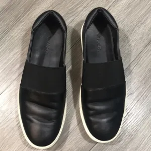 Vince “Corbin” Black Leather Slip-On Sneakers size 7
