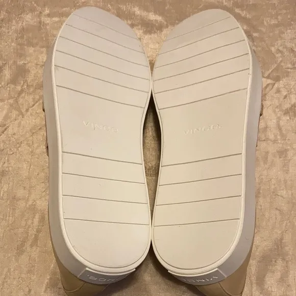 Vince Jute Weave Leather Slip On Sneakers