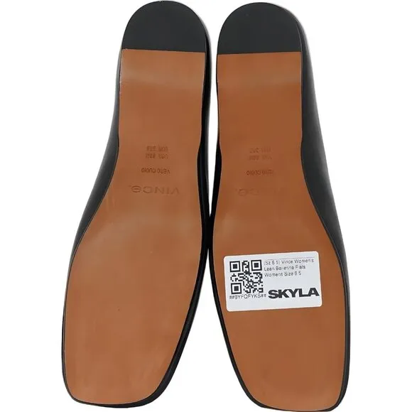 Vince Leah Ballerina Flats - Women's Shoes Size 6.5 in Black