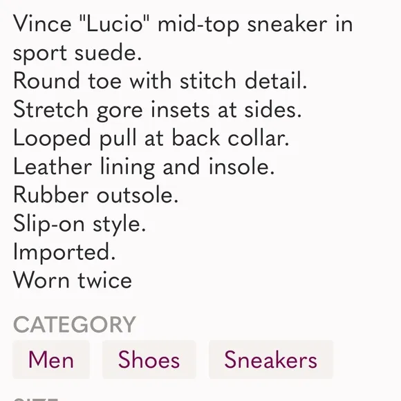 Vince Lucio Suede Slip-On Unisex Sneaker