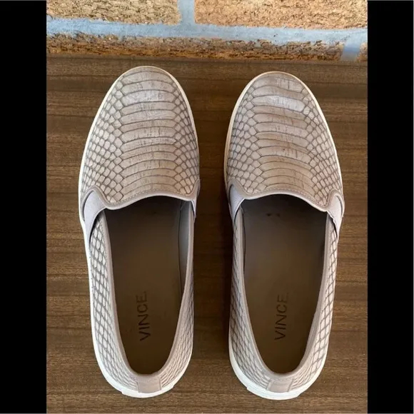Vince Preston Snake Embossed Slip-OnSneakers 7.5