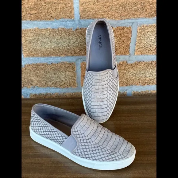 Vince Preston Snake Embossed Slip-OnSneakers 7.5