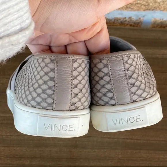 Vince Preston Snake Embossed Slip-OnSneakers 7.5