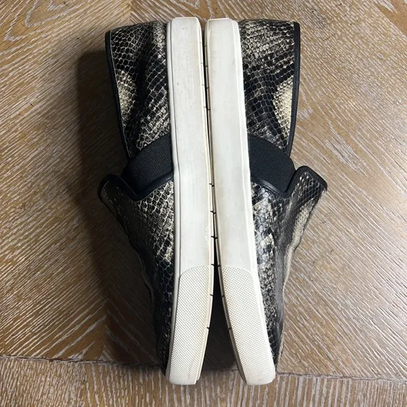 VINCE Snake-print Slip On Sneakers 9