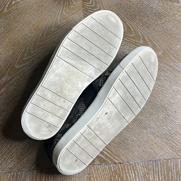 VINCE Snake-print Slip On Sneakers 9