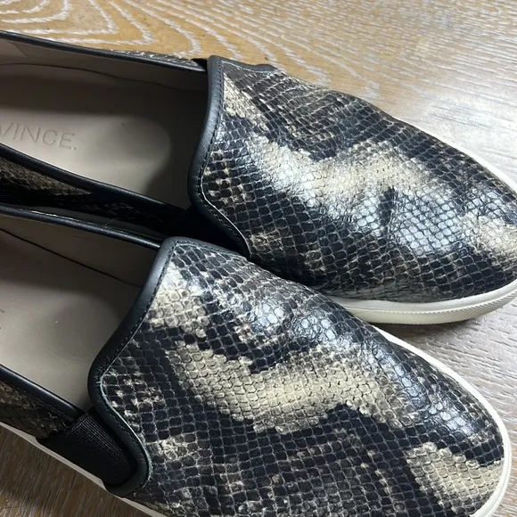 VINCE Snake-print Slip On Sneakers 9