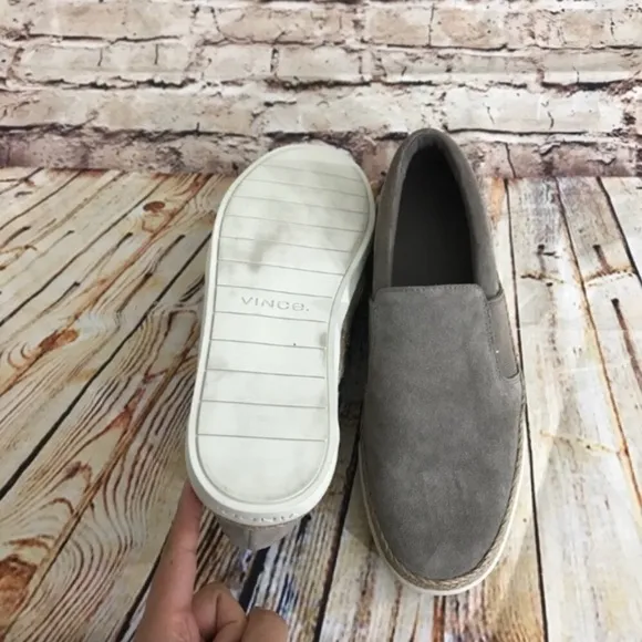 Vince Suede Slip On Espadrilles