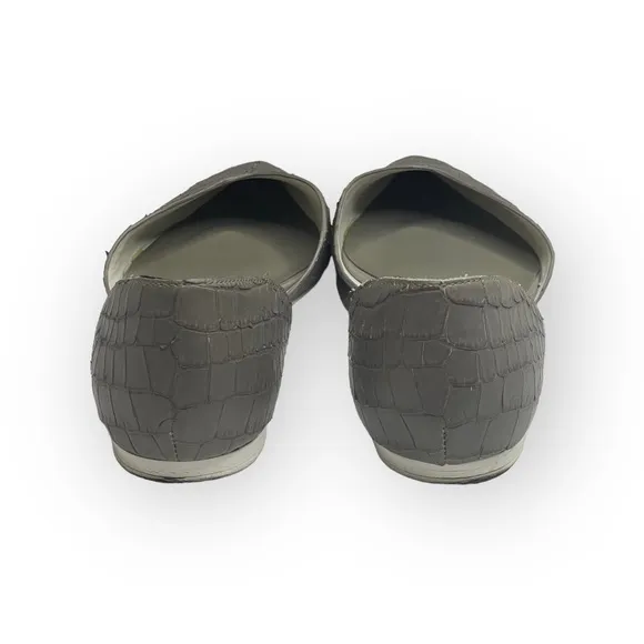 Vince ❃ Tara D’Orsay Pointy Toe Ballet Flat ❃ Embossed Leather ❃ Taupe Grey ❃ 39