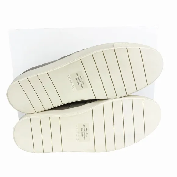 VINCE Womens Blair Platform Slip On Athletic Sneakers in Cobblestone 9.5 Quilted