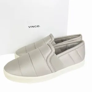 VINCE Womens Blair Platform Slip On Athletic Sneakers in Cobblestone 9.5 Quilted