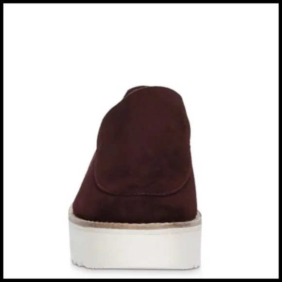 Vince Zeta Slip On Sneakers in Wine Suede.
