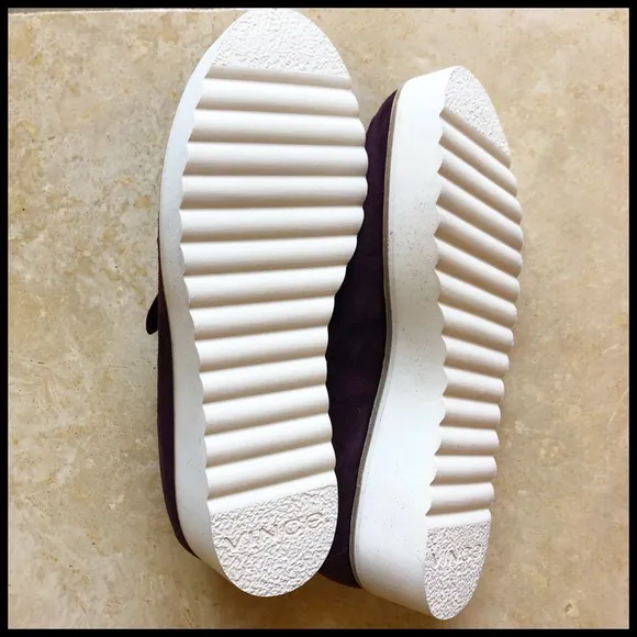 Vince Zeta Slip On Sneakers in Wine Suede.