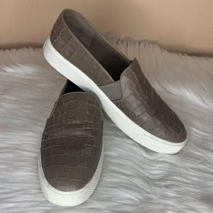 Vince Blair Croc Embossed Slip On Sneakers Size 8