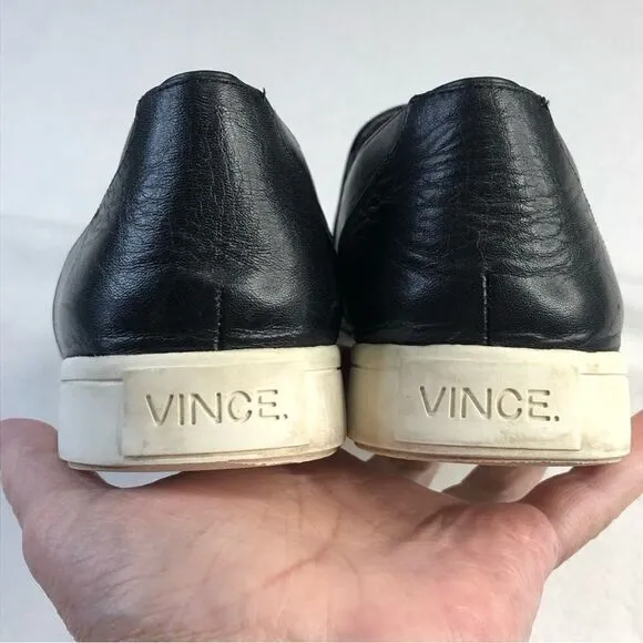 VINCE LEATHER SNEAKERS PAEYRE SLIP-ON