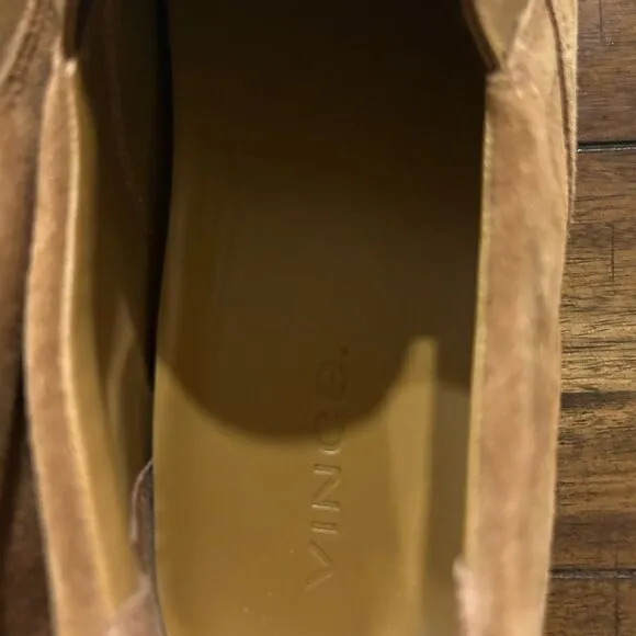 Vince Tan Fairfax Suede Slip On Sneakers Size 9.5 MSRP 225.00
