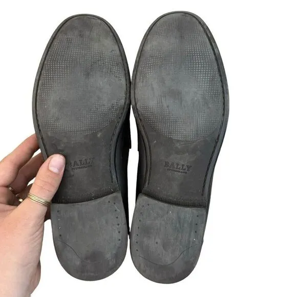 Vintage Bally Mens Dark Brown Leather Slip On Dress Shoes Loafers Sz 6.5