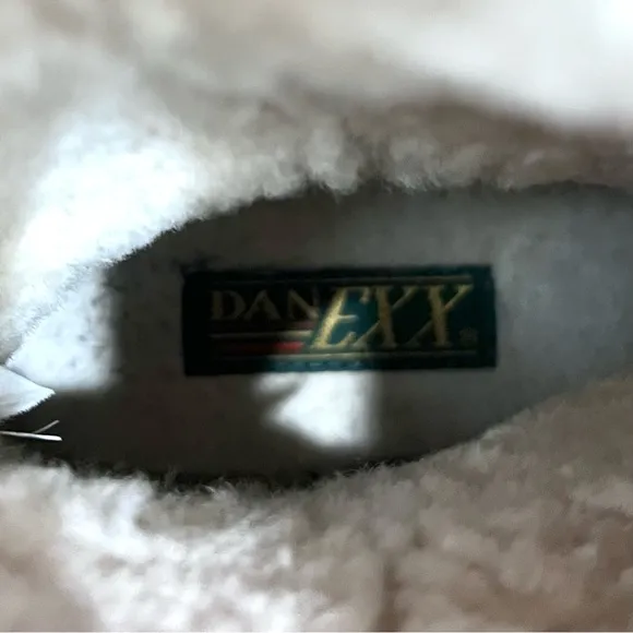 Vintage Danexx Genuine Leather Foldover Cuff Shearling Faux Fur Winter Boots