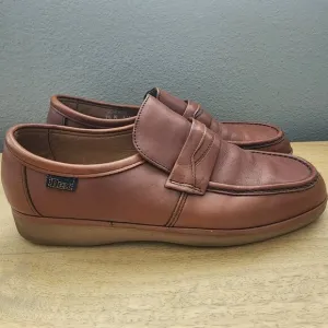 Vintage Dexter Brown Leather Slip On Loafers Mens Size 9.5 USA