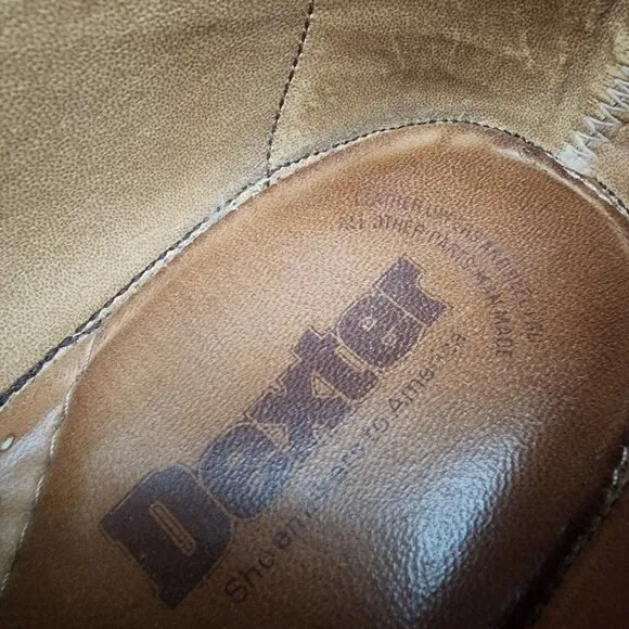 Vintage Dexter Brown Leather Slip On Loafers Mens Size 9.5 USA