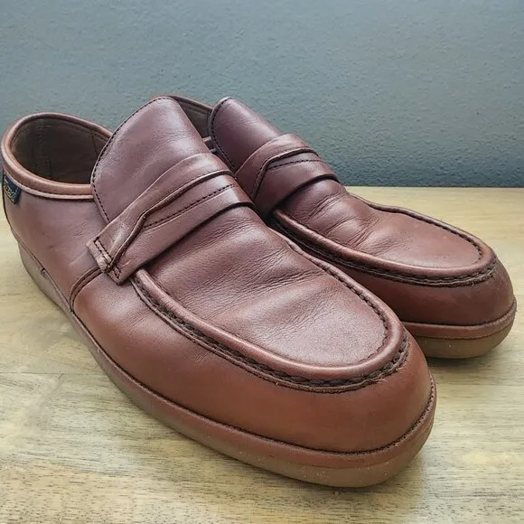 Vintage Dexter Brown Leather Slip On Loafers Mens Size 9.5 USA