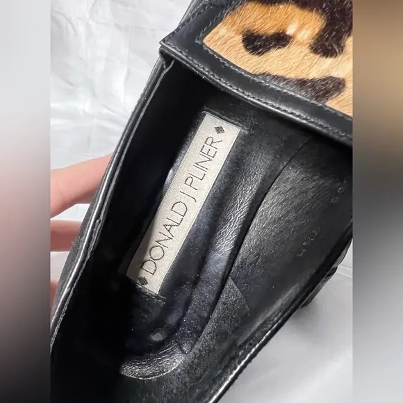 Vintage Donald J Pliner Calf Hair Cheetah Loafers