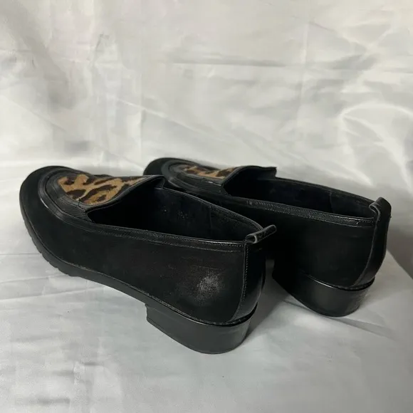 Vintage Donald J Pliner Calf Hair Cheetah Loafers
