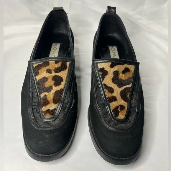 Vintage Donald J Pliner Calf Hair Cheetah Loafers