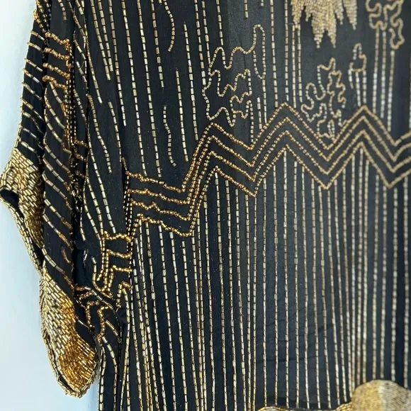 VINTAGE GEM!! Gold beaded jacket