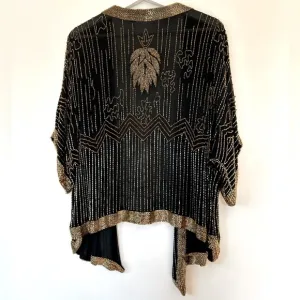 VINTAGE GEM!! Gold beaded jacket