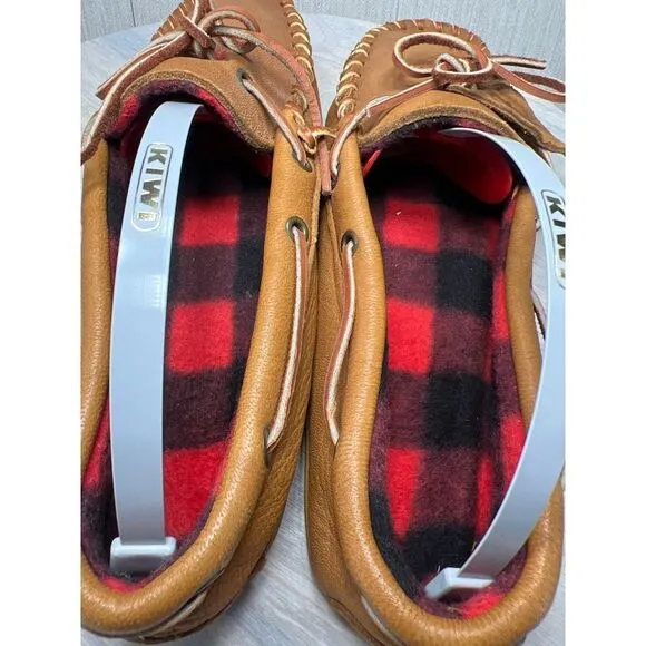 Vintage LL Bean Womens 10 USA Handmade Leather Moose Hide Moccasins Loafers