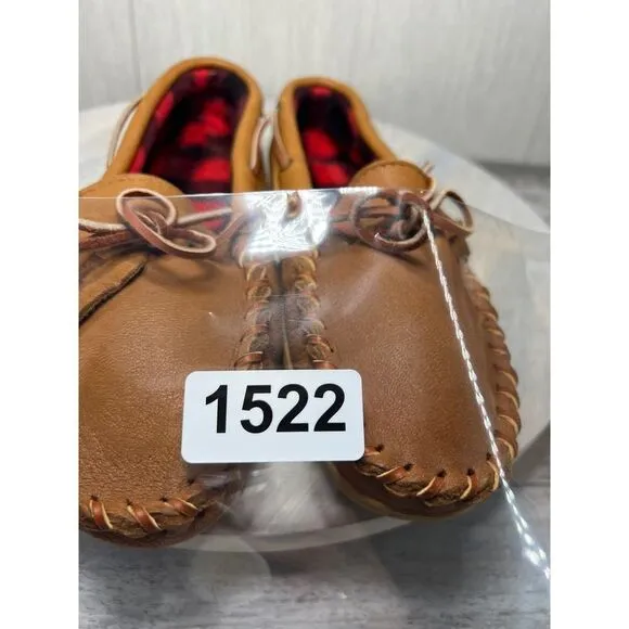 Vintage LL Bean Womens 10 USA Handmade Leather Moose Hide Moccasins Loafers