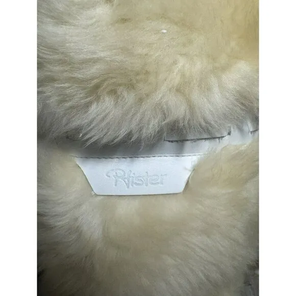 Vintage Pfister White Off Faux Fur Knee Boots size 6.5