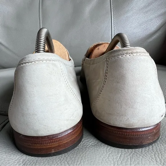 Vintage Salvatore Ferragamo Men’s Loafers Sz 9 D Beige Suede Leather Classic