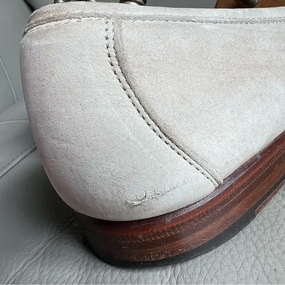 Vintage Salvatore Ferragamo Men’s Loafers Sz 9 D Beige Suede Leather Classic