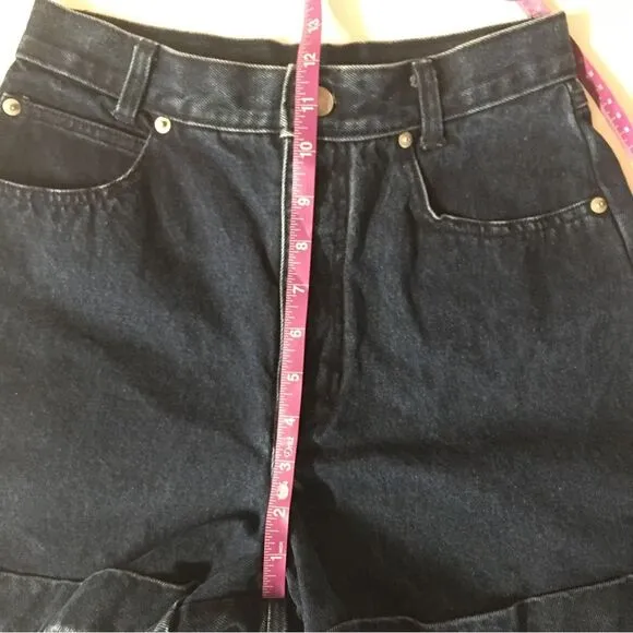 Vintage Skoozi Dark Wash Indigo Denim Mom Shorts