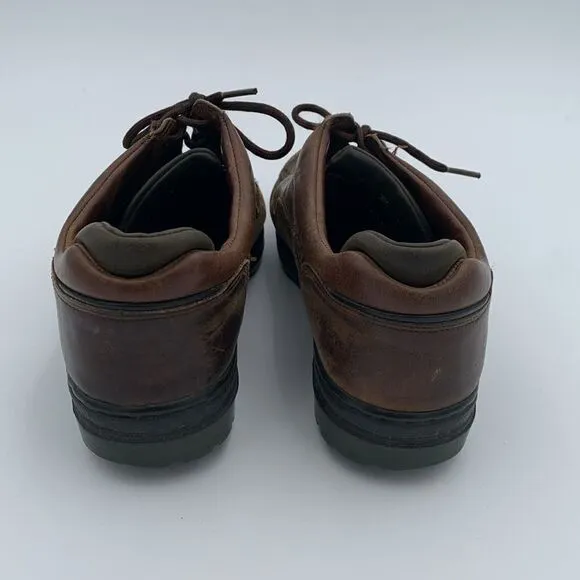 Vintage Timberland brown leather lace up boat shoes