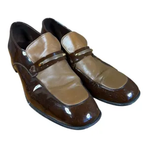 Vintage Two-Tone‎ Brown Leather Loafers