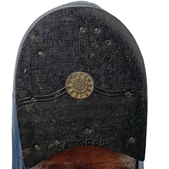 Vintage VOLARE By Carlo Leoni Navy‎ Blue Itaian Leather Loafers