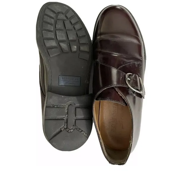 Vintage Y2K Bostonian Men’s Leather Cherry Brown Made In Italy Oxford Loafers